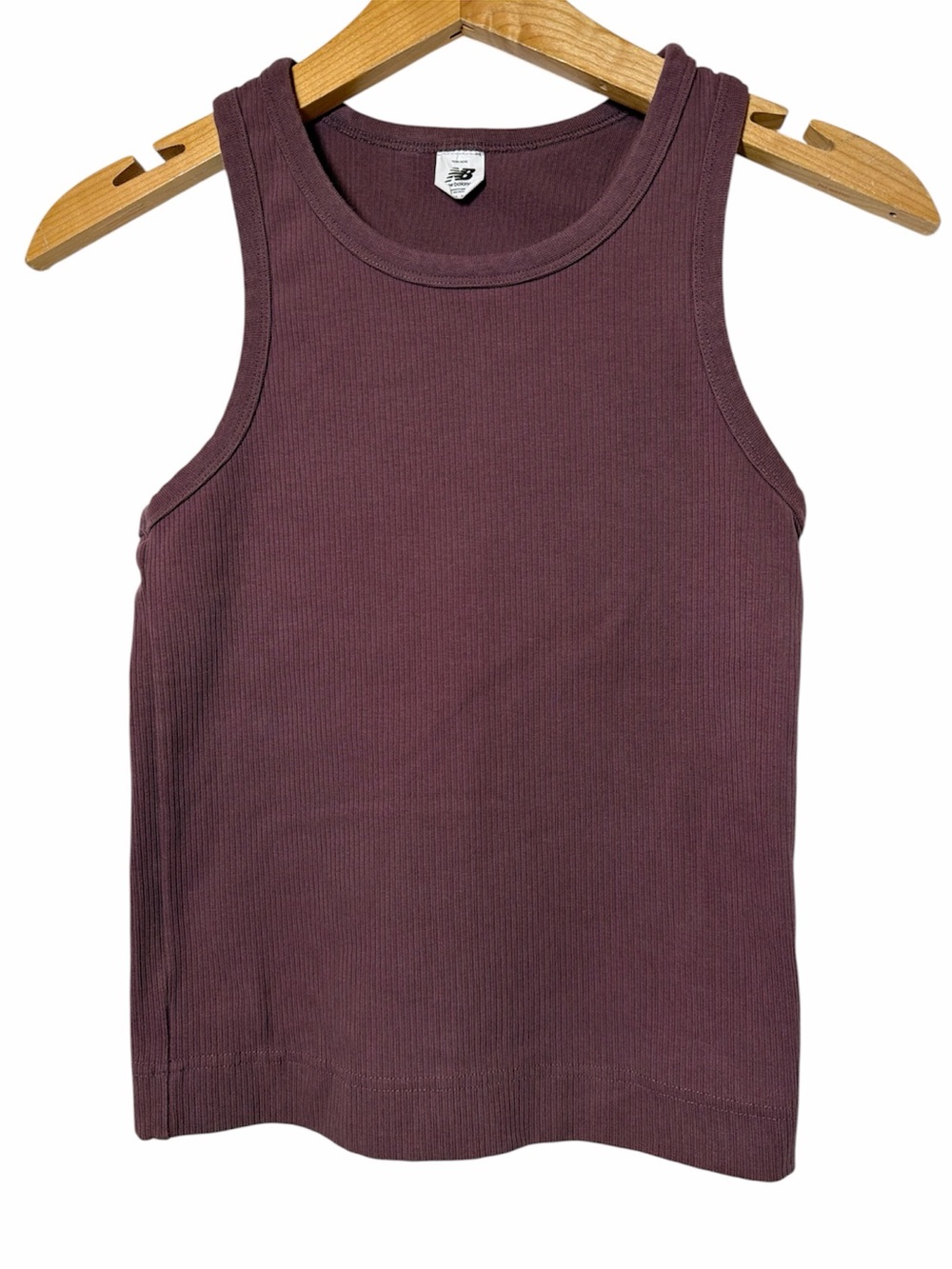 New Balance Linear Heritage Ribbed Knit Racer Workout Tank